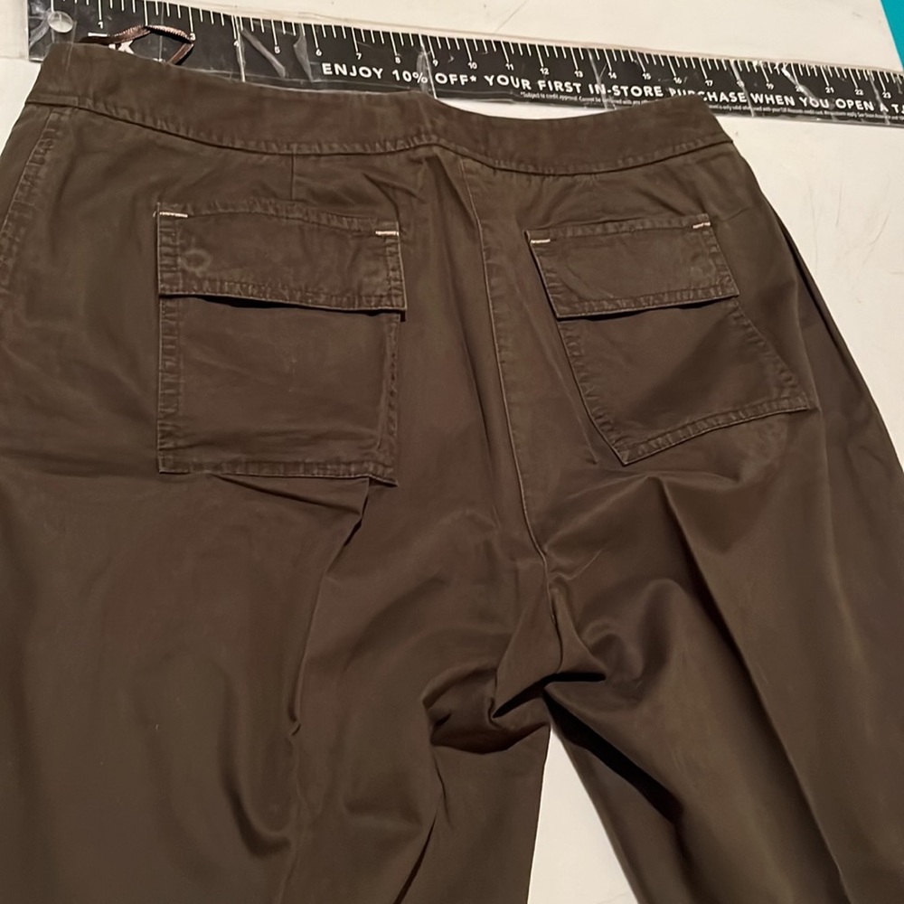 INC International Concepts size 12 dark green cropped high rise wide leg